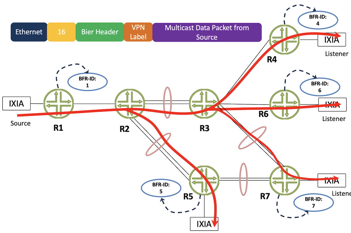 BIER Multicast Flow