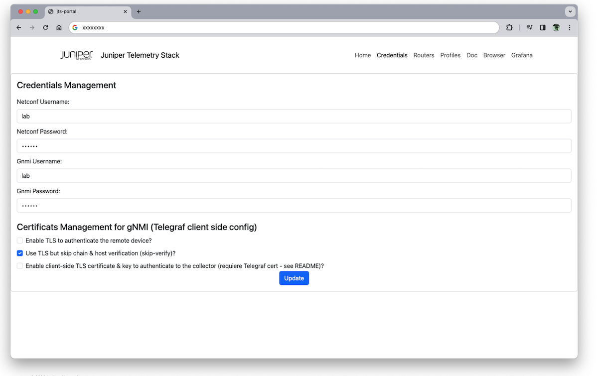 JTSO credentials page