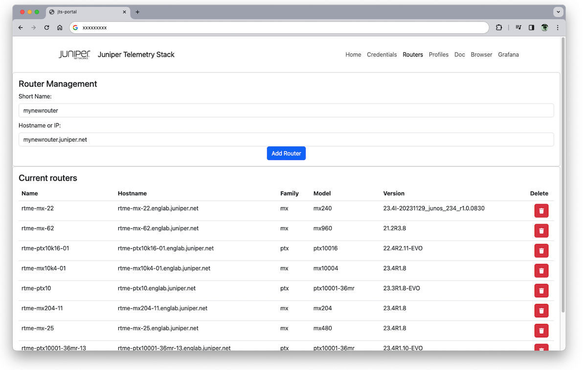 JTSO routers page