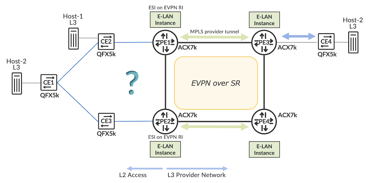 L2 Ring Topology EVPN E-W Access