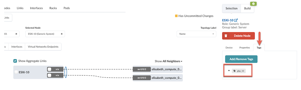 You will now see the tag assigned to the generic system