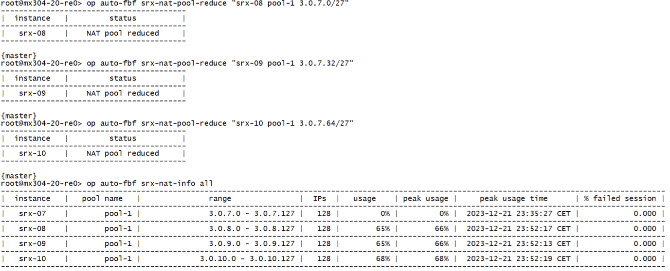 Reverting NAT pool changes done in previous step