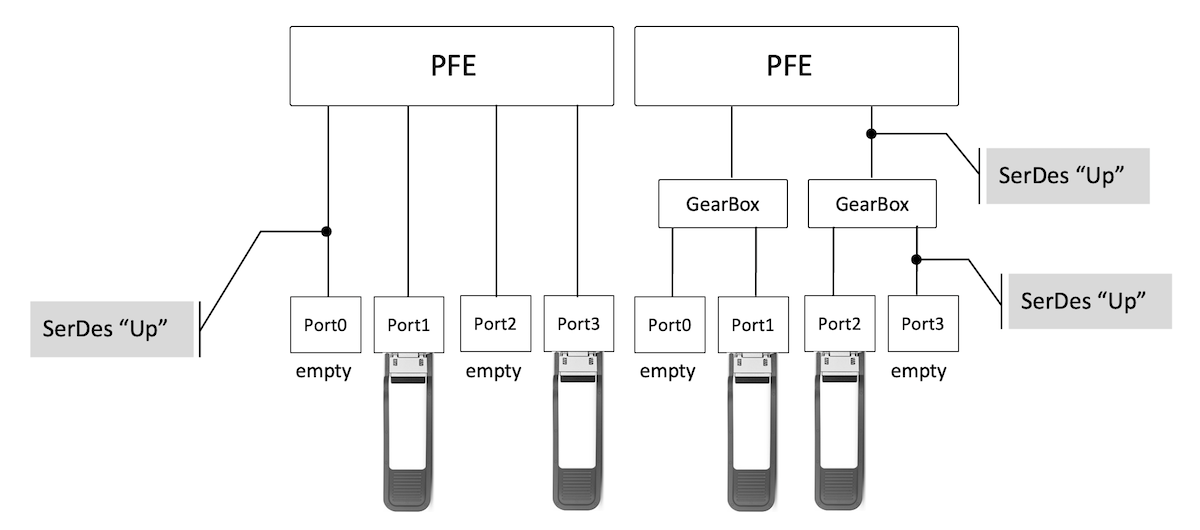 Default Behavior with Empty Ports on ACX7000