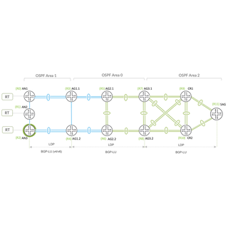 Seamless MPLS LDP-Signaled with OSPF IGP Underlay