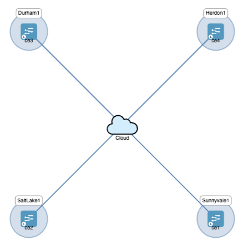 Service Topology of L3VPN (Any-to-any)