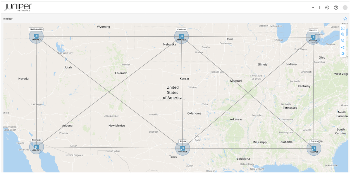 Paragon Automation Topology View