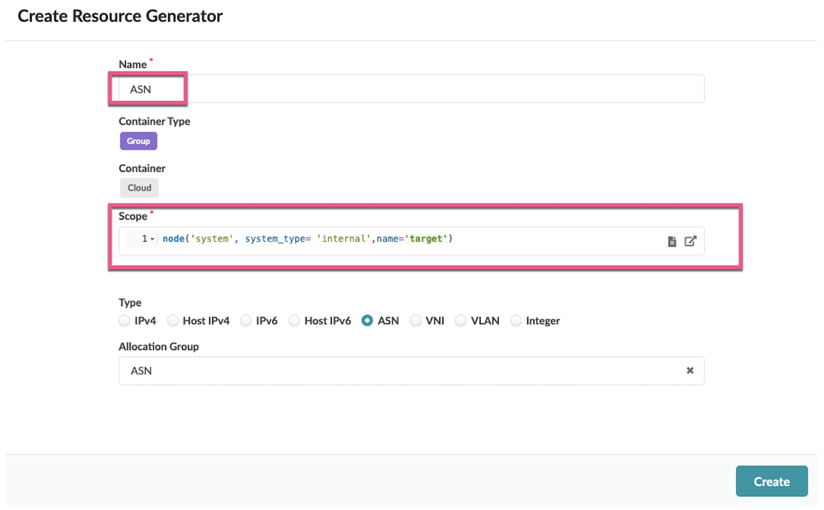 Allocate an ASN to each managed device