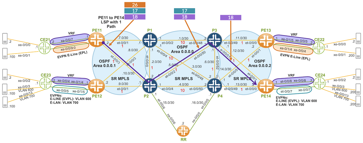  SR-TE LSP with DELAY Metric CSPF