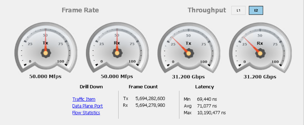 IXIA/Keysight IxNetwork summary capture