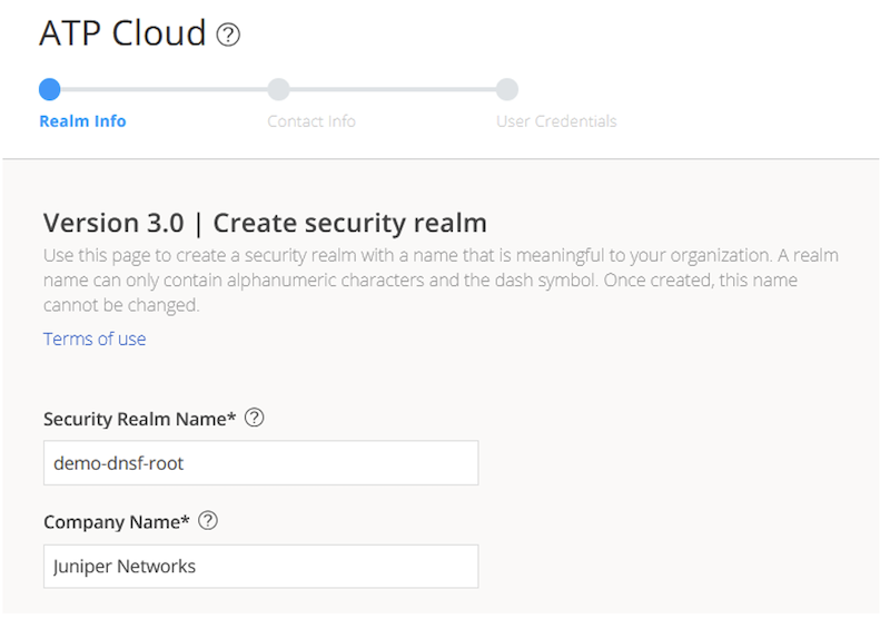 CloudATP realm setup
