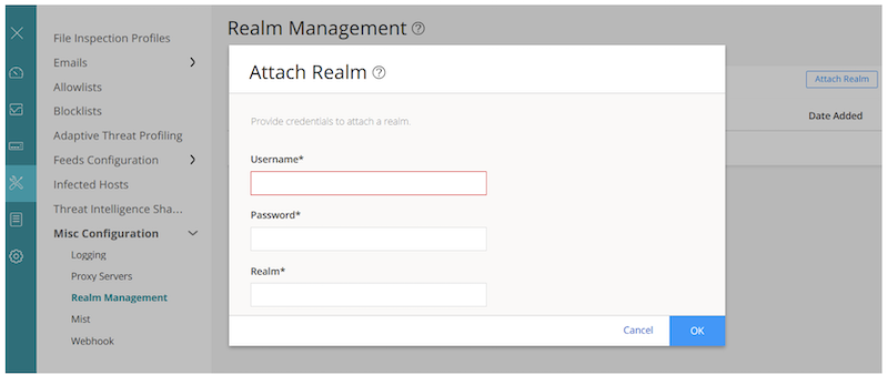 sub-ordinate realm attachment