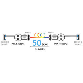 Training over 50km 800GE Links with PTX Routers